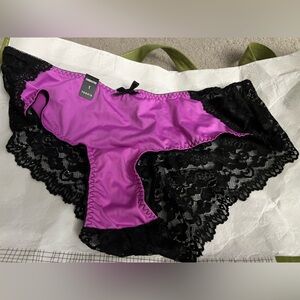 Torrid Black and Purple Lace Panties 1